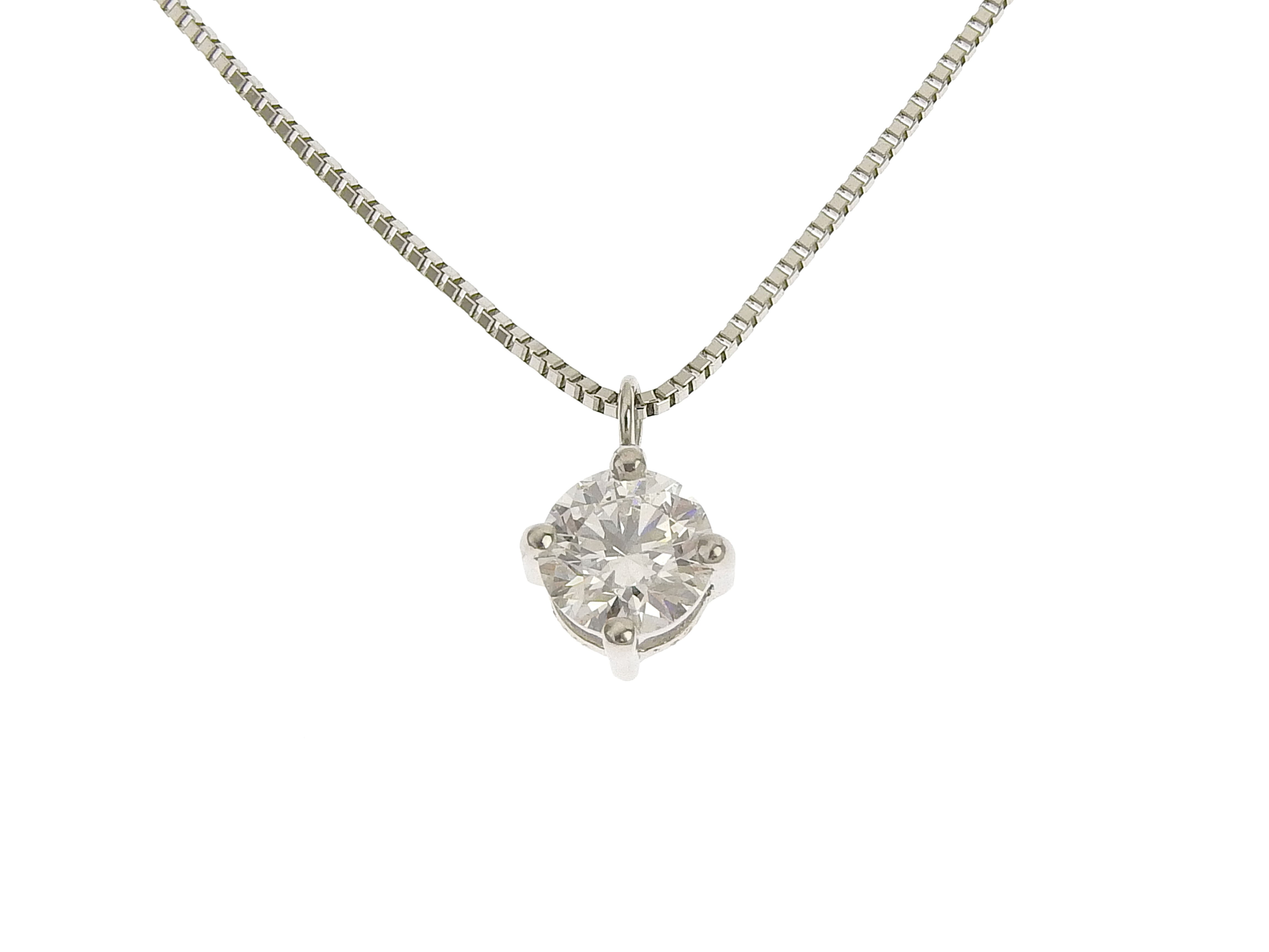 プラチナダイヤネックレス Pt850 プラチナ イニシャルMダイヤモンドネックレス 0.05ct 40cm
